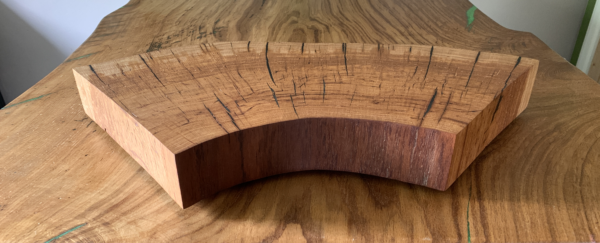 Curved Oak Charcuterie Board with Black Resin - Image 2