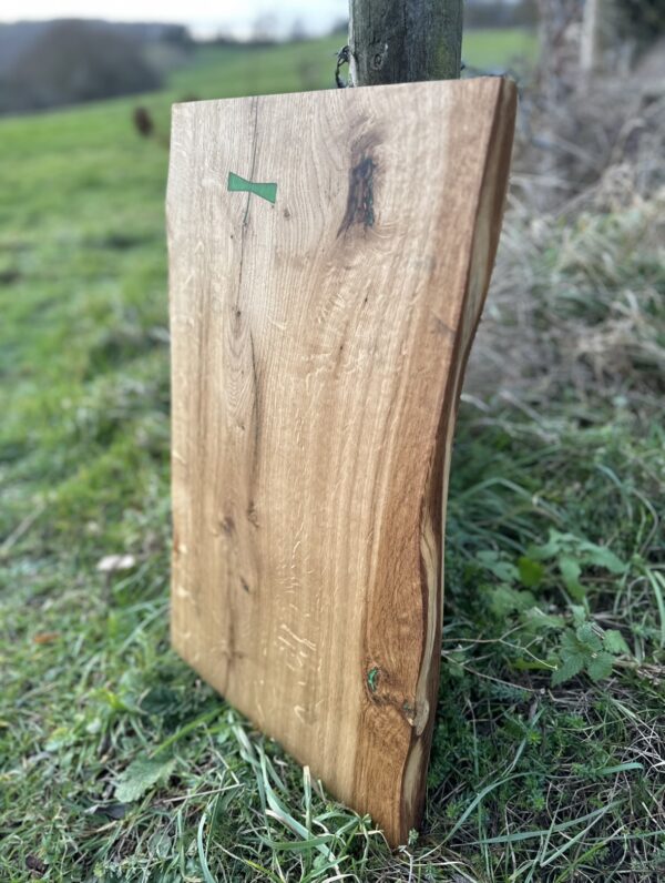 Oak Charcuterie Board with Green Resin