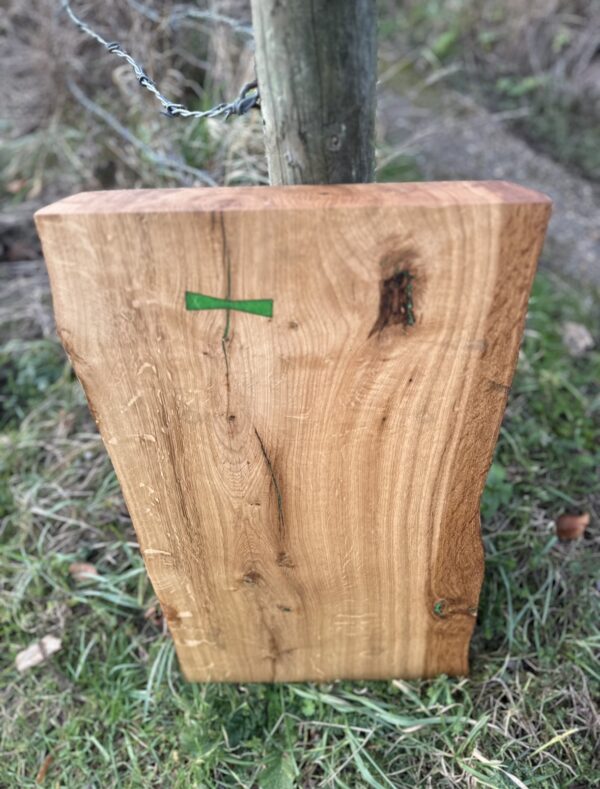 Oak Charcuterie Board with Green Resin - Image 2